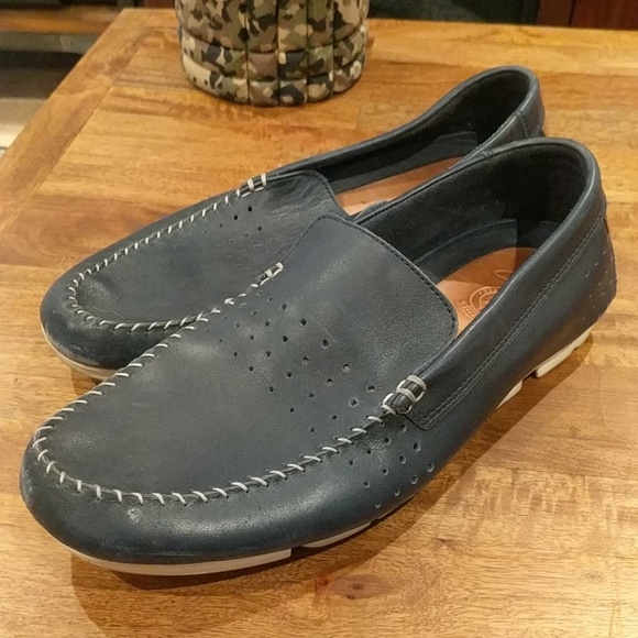 clarks blue shoes mens